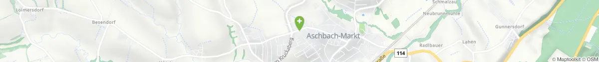 Kartendarstellung des Standorts für Apotheke Zum heiligen Martin in 3361 Aschbach-Markt